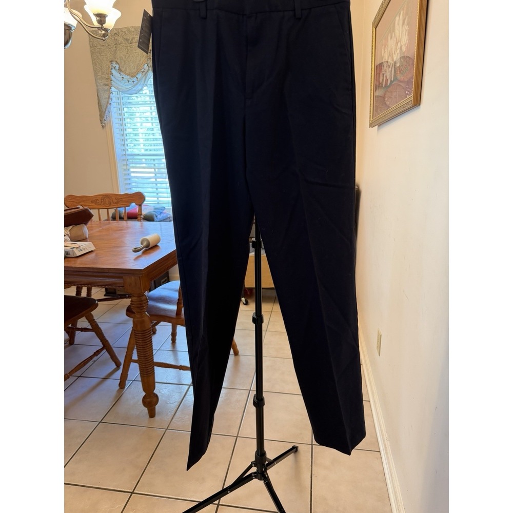 Dockers Pants Mens 34 X34 Navy Chino Signature D3 Classic Fit Flat Front